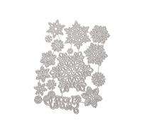 Matrice de Decoupe Scrapbooking Noel Flocon De Neige Gabarit de Poinçonnage Enveloppe en Flocon de Neige Matrice de Decoupe en métal Artisanat Die de découpe Décor de découpage de carte de papier