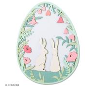 Matrice de découpe - SIZZIX - Oeuf de Pâques superposés - Blanc - Adulte - Mixte