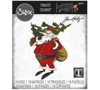 Matrice de découpe - SIZZIX - Thinlits Colorize - Père Noël - 18 pcs - Haute qualité