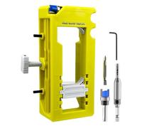 Matrice de défonceuse de charnière de porte avec silicone - Kit de gabarit de charnière de porte, patins antidérapants, outils de charnières carrées et radiales | Pas besoin de marteau/burin, gabarit