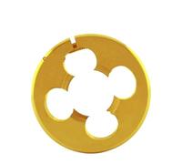 Matrice de filetage ronde en acier rapide avec revêtement en étain - M1 à M24 - Matrices de filetage pour métal et plastique - 1 pièce (M1,5 x 0,3 D-20 K-7)