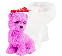 Matrice de moulage caniche 3D - Atténuation des imperfections surfaces à bulles piégées, composant modélisation d'ornement chien mignon, fournitures fabrication bougies en, ornementation intérieu