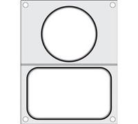 HENDI Matrice de scellage pour HENDI Scelleuse manuelle 976722, Joint en silicone noir, 2 récipients (1x 178x113 mm, 1x ø115 mm), aluminium