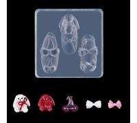 Matrice de stamping en silicone pour ongles en forme de rose et de papillon - Moules 3D en silicone pour décoration d'ongles élégants