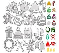 Matrice Découpe Noël Métal Pochoir,YouXiaor 2 Lots Matrices de Découpe Noël Scrapbooking Cutting Dies en Acier au Carbone DIY Gaufrage Pochoirs Découpage pour Scrapbooking Album de Bricolage