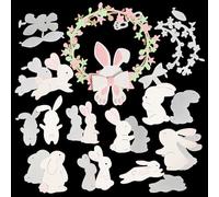 Matrice Découpe Pâques Lapin Couronne Cutting Dies Métal Pochoir Bricolage Artisanat Fabrication Carte DIY Scrapbooking pour Pâques Fête