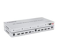 Matrice HDMI 4X4 avec audio, 4K@60Hz Commutateur matriciel HDMI 4x4 avec extracteur audio 4 en 4 sorties Commutateur matriciel HDMI 2.0 Séparateur Sélecteur Prise en charge HDR HDCP2.2 EDID (4K 60Hz)