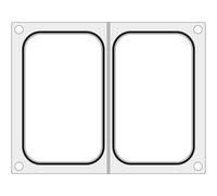Hendi Matrice de scellage 805589 – pour barquettes 178x113 mm, 2x récipients, joint silicone noir