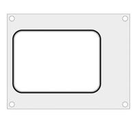 Hendi Matrice de scellage pour scelleuse 976722, aluminium, joint silicone noir, 187x137 mm