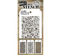 Matrices Anonyme Tim Holtz Pochoir Mini Lot, Transparent, 24 pièces