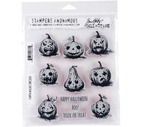 Matrices Anonymous Pumpkinhead Ensemble de tampons en Caoutchouc étirable, matière synthétique, Multicolore, 24.8 x 18.6 x 0.8 cm