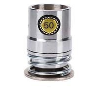 Matrices de Bouton en Acier Inoxydable, Outil de Presse en Forme de Pain Rond pour Machine à Presser à la Main pour Boutons de Bricolage(50L)