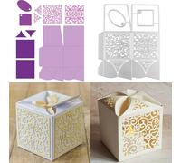 Matrices de découpe 3D en métal pour la fabrication de cartes, le scrapbooking, la boîte à pétales carrés, pour loisirs créatifs, Halloween, Noël, boîte à bonbons, artisanat