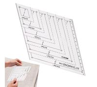 Matrices de découpe à 60 degrés - Pochoir transparent pour travaux manuels, textiles, art en tissu, ameublement et tapisserie