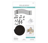 Matrices de découpe avec notes de musique et portée Pop-Up de la collection de notes de musique Bibi par Bibi Cameron