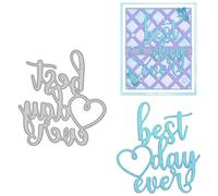 Matrices de découpe « Best Day Ever Blessings » pour la fabrication de | Ensemble de matrices de découpe en métal pour scrapbooking, loisirs créatifs, festivals, albums, fêtes, mariages