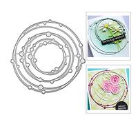 Matrices de Découpe Cercle Pochoir de découpe Cutting Dies Rond Couronne Cup Cake Gâteau Pochoirs de gaufrage Cutting Dies métal pour DIY Scrapbooking Album Papier Cartes Bricolage Décoration