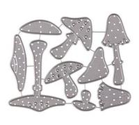 Matrices de découpe Champignons - 9 pièces Gris G