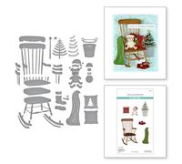 Matrices de découpe de chaise à bascule de Noël de la collection Country Christmas par Annie Williams