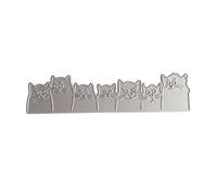 Matrices de découpe de chats, modèles de découpe en acier carbone, papier de gaufrage décoratif pour la fabrication de cartes, marque-pages de Scrapbooking découpés
