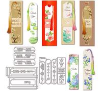 Matrices De Découpe De Marque-Page En Métal Pochoirs De Gaufrage Avec Mots De Bénédiction Modèles Pour Scrapbooking Gaufrage Décoratif Carte En Papier 4.8 5.9×4.13 7.2 Pouce