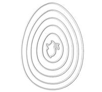 Matrices de découpe en acier au carbone pour œufs de Pâques - Pochoir de gaufrage MOL Spirworchlan - Motif ours mignon - Carte de scrapbooking - Taille M