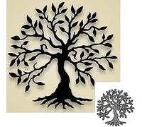 Matrices de découpe en argent, motif arbre de vie, pochoirs en métal, scrapbooking, gaufrage, pochoirs arbre de vie, cartes de bricolage, pochoirs de découpe, pochoir pour scrapbooking, scrapbooking
