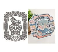 Matrices de découpe en dentelle avec bordure creuse pour la fabrication de cartes, matrices de découpe en métal en forme de papillon creux pour le scrapbooking sur papier, pochoirs DIY pour la