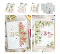 Matrices De Découpe En Feuille D'aluminium,Timbres De Voeux De Vacances,Vélo,Noël,Feuillage Festif,Flocon De Neige,Fleurs,Galets,Bricolage,Scrapbooking,Nouvelle - Type Z9172a Set-4-New