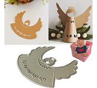 Matrices de découpe en forme d'ange pour la fabrication de cartes, le scrapbooking, les albums photo, les décorations en papier pour la fabrication de cartes, les modèles + jolie broche