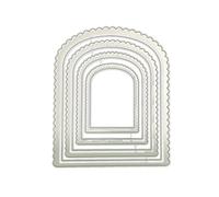 Matrices de découpe en forme d'arche gigogne, 10,2 x 12,9 cm, pour la fabrication de cartes d'anniversaire, le scrapbooking, l'album photo, le gaufrage sur papier, pour la fabrication de cartes