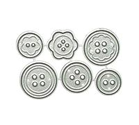 Matrices de découpe en forme de bouton en argent pour cartes de vœux, cartes de vœux, messages, album photo, pour festival, anniversaire, scrapbooking, etc