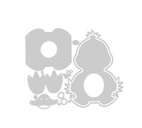 Matrices de découpe en forme de canard de Pâques pour la fabrication de cartes de vœux, de messages, d'albénédictions