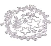 Matrices de découpe en forme de couronne de fleurs de Noël pour la fabrication de cartes, le scrapbooking, les albums photo, les décorations en papier pour la fabrication de cartes
