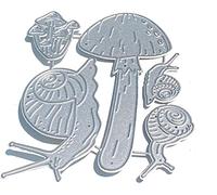 Matrices de découpe en forme d'escargots et champignons pour la fabrication de cartes, pochoirs pour scrapbooking, album photo, gaufrage décoratif, pour la fabrication de cartes, modèle