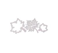 Matrices de découpe en métal, 3 pièces/ensemble matrices de découpe et pochoirs en forme fleur feuille d'érable pour bricolage, scrapbooking, fabrication cartes d'album, gaufrage, tasse à