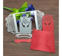 Matrices de découpe en métal, 8,5 x 17 cm, motif fleur, vigne, ruban, chapeau, dame, pochoir pour scrapbooking, album photo, cartes, gaufrage, artisanat, loisirs créatifs, scrapbooking