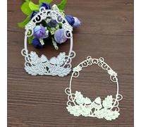 Matrices de découpe en métal, 9,5 x 7,9 cm, couronne, guirlande, pochoir pour scrapbooking, album photo, cartes, gaufrage, artisanat, loisirs créatifs, scrapbooking