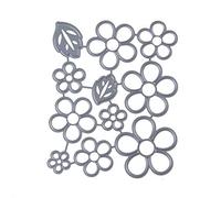 Matrices de découpe en métal à cinq feuilles et fleurs - Pochoir pour scrapbooking, timbre, carte en papier, gaufrage, décoration artisanale, pour cartes