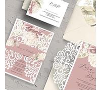 Matrices de découpe en métal avec bordure de fleurs pour invitations de mariage, scrapbooking, cartes, gaufrage décoratif, pour scrapbooking, fabrication de cartes