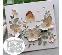 Matrices de découpe en métal avec fleurs, branches, feuilles, cadre de fleurs et oiseaux pour loisirs créatifs, cartes d'invitation, scrapbooking, album décoratif, gaufrage, fabrication de cartes