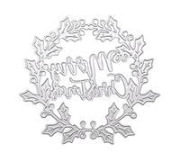 Matrices de découpe en métal avec guirlande Merry Christmas - Pochoir pour scrapbooking et papier