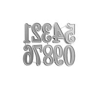 Matrices de découpe en métal avec lettres, QB3636 Digital B | Pochoir de modèle de gaufrage en acier carbone, pour bricolage, Scrapbooking, papier artisanal, décoration