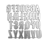 Matrices de découpe en métal avec lettres, QB3637 lette, A | Pochoir de modèle de gaufrage en acier carbone, pour bricolage, Scrapbooking, papier artisanal, décoration