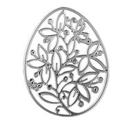 Matrices de découpe en métal creux en forme d'œuf de fleur, pochoir pour scrapbooking, timbre, carte en papier, gaufrage, couronne de Pâques