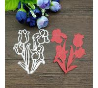 Matrices de découpe en métal de 3,5 x 8,2 cm en forme de fleur pour scrapbooking, décoration d'albums photos, créations en papier, fournitures de scrapbooking