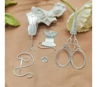 Matrices de découpe en métal de 9,94 x 7,2 cm en forme de ciseaux pour décoration d'albums en papier, cartes, décoration