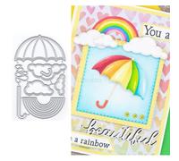 Matrices de découpe en métal en forme d'arc-en-ciel pour la fabrication de cartes, matrices de découpe en métal pour scrapbooking sur le thème des nuages arc-en-ciel, pochoirs DIY pour la décoration