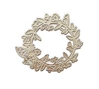 Matrices de découpe en métal en forme de couronne de fleurs - Pochoir de gaufrage en acier au carbone - Pochoir pour scrapbooking - Pour cartes, scrapbooking