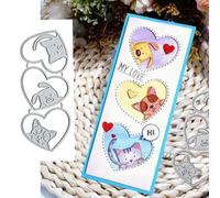 Matrices de découpe en métal en forme de cœur, chat, chien, cœur, amour, pochoirs de découpe, pochoirs de découpe pour bricolage, scrapbooking, gaufrage, papier de gaufrage, fabrication de cartes